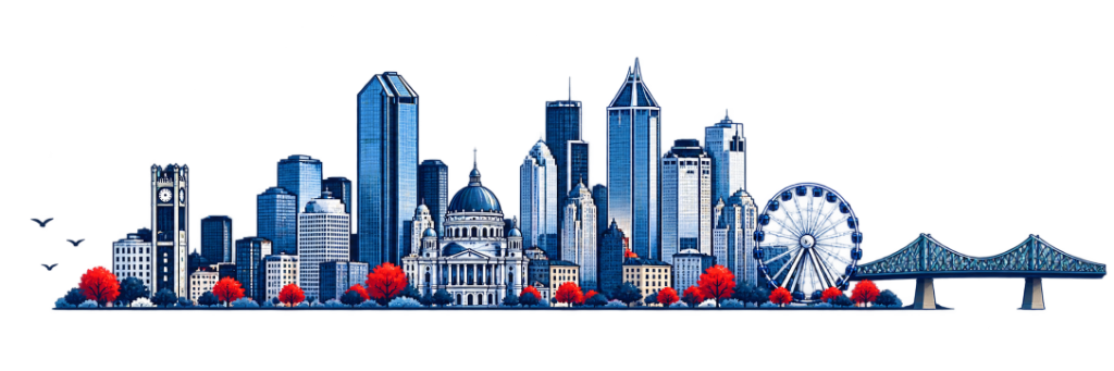 Silhouette urbaine de Montréal